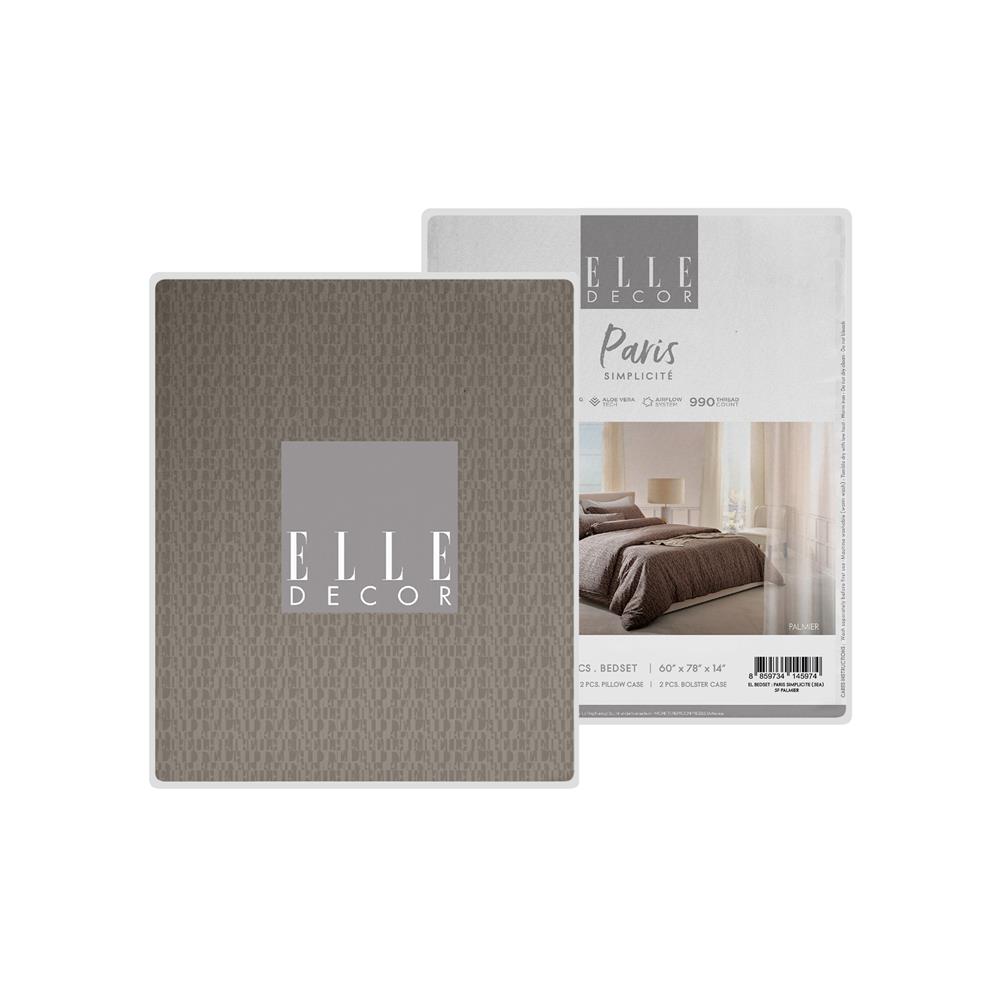 ชุดผ้าปูที่นอน 5 ฟุต 5 ชิ้น ELLE PARIS SIMPLICITE PALMIER(S24)