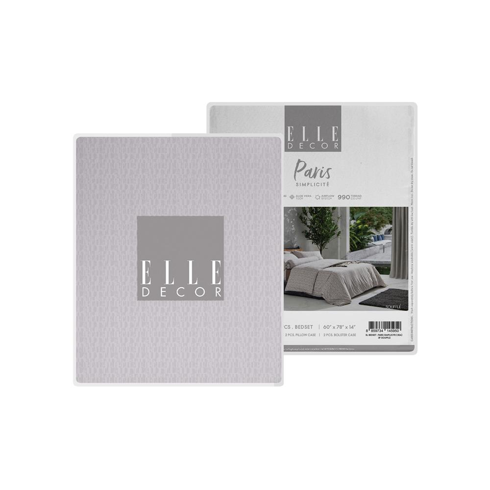 ชุดผ้าปูที่นอน 5 ฟุต 5 ชิ้น ELLE PARIS SIMPLICITE SOUFFLE(S24)
