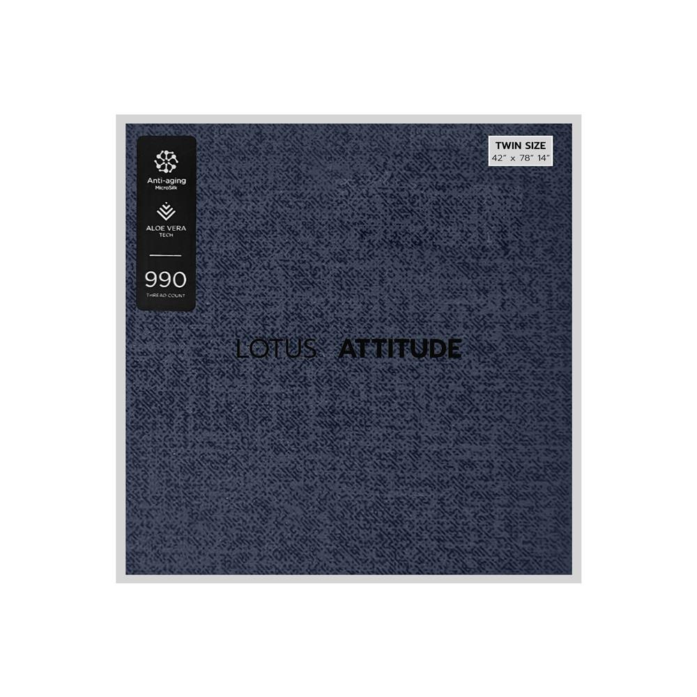 ชุดผ้าปูที่นอน 3.5 ฟุต 3 ชิ้น LOTUS ATTITUDE ELEMENTS สี INDIGO