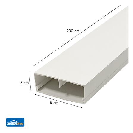 รางทรังกิ้ง ELECKTA 20X60 มม. 2 เมตร สีขาว_2