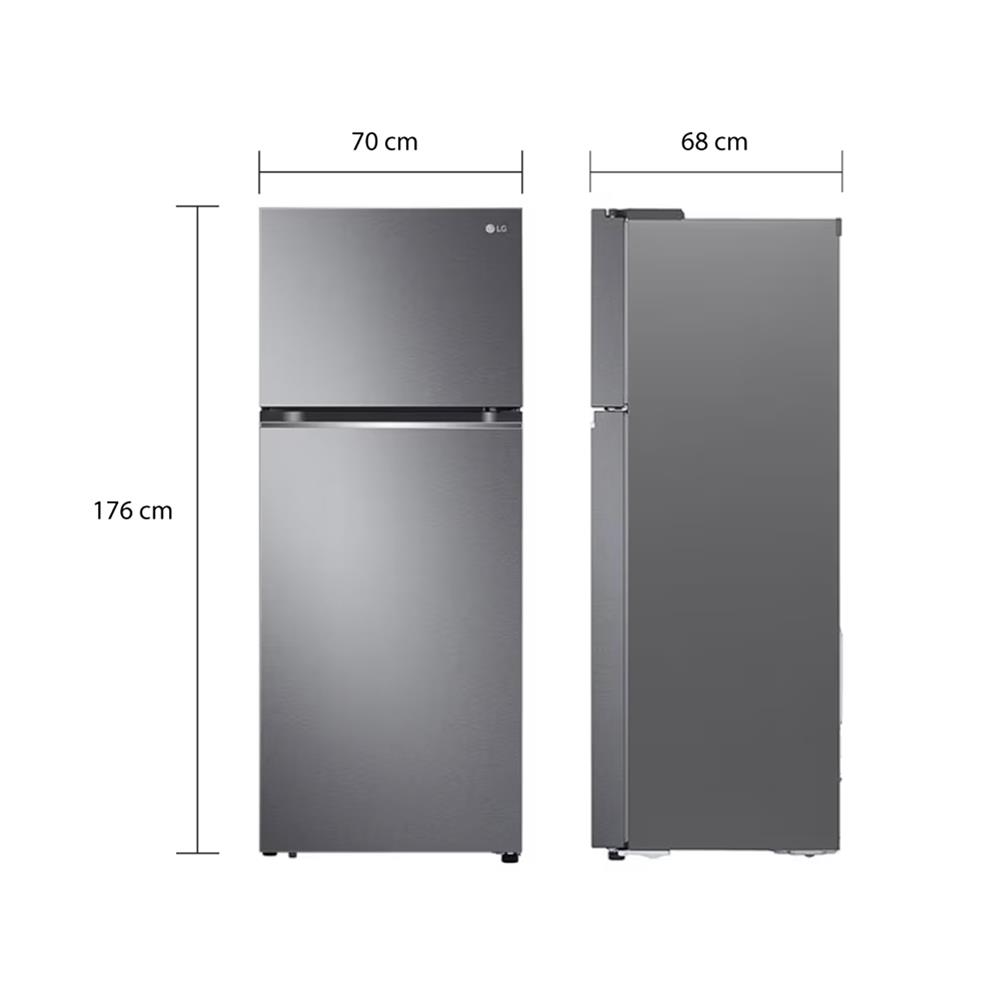 ตู้เย็น 2 ประตู LG GN-D382PQMB.ADSPLMT 14 คิว สีเทา อินเวอร์เตอร์