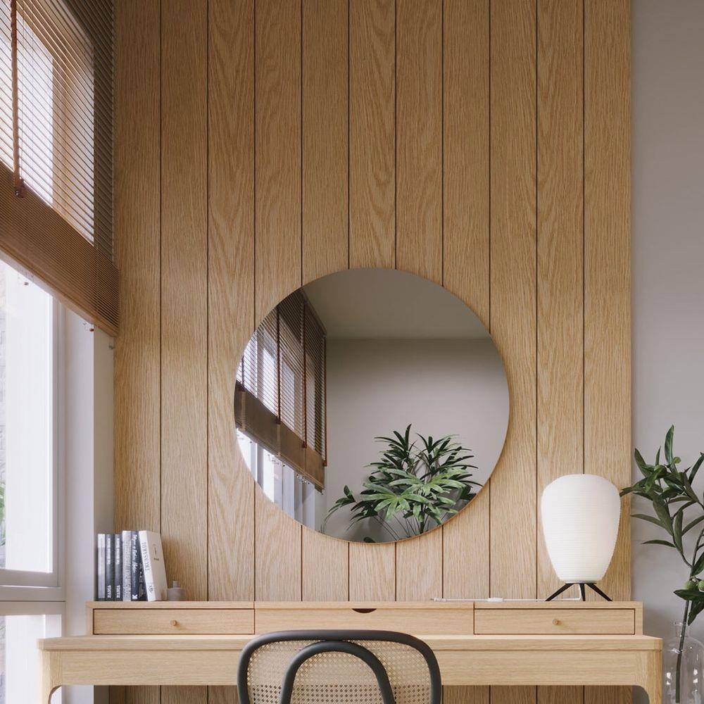 กระจกสำหรับตกแต่ง SB FURNITURE HAGI 19218228 80 ซม. สี MONACO OAK