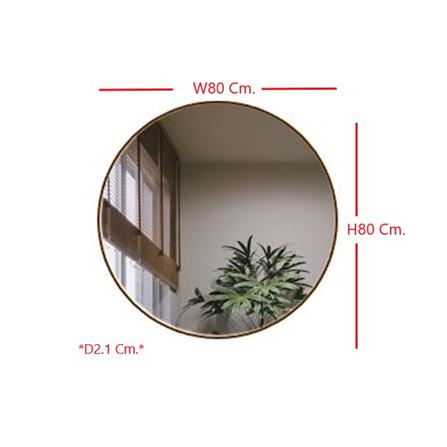 กระจกสำหรับตกแต่ง SB FURNITURE HAGI 19218228 80 ซม. สี MONACO OAK_2