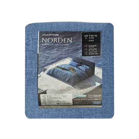 ชุดผ้าปูที่นอน 3.5 ฟุต 4 ชิ้น LOTUS ATTITUDE ELEMENTS สี BLUE MOON_6