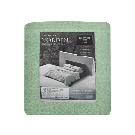ชุดผ้าปูที่นอน 3.5 ฟุต 4 ชิ้น LOTUS ATTITUDE ELEMENTS สี JADE_6