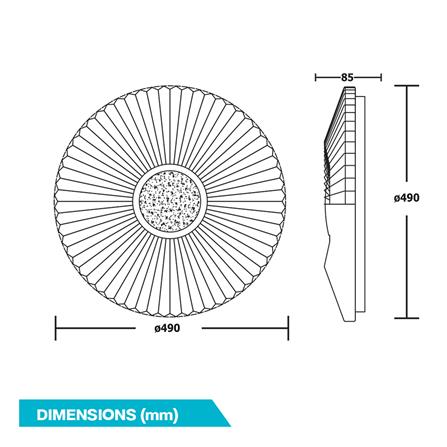 ไฟเพดาน LED BEC PERCY-81 48 วัตต์ DAYLIGHT/COOL WHITE/WARM WHITE 19 นิ้ว_5