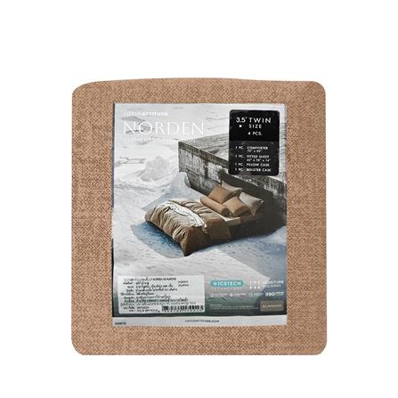 ชุดผ้าปูที่นอน 3.5 ฟุต 4 ชิ้น LOTUS ATTITUDE ELEMENTS สี ALMOND_6