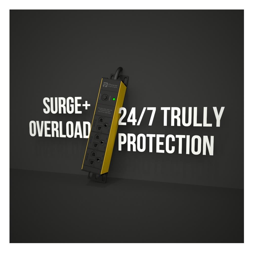 รางปลั๊กไฟ 3 ช่อง POWERCONNEX PXC5HTTO-TS03 16 แอมป์ 2 ม. สีเหลือง/ดำ