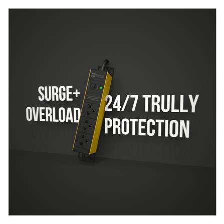 รางปลั๊กไฟ 3 ช่อง POWERCONNEX PXC5HTTO-TS03 16 แอมป์ 2 ม. สีเหลือง/ดำ_3