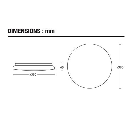 ไฟเพดาน LED BEC LAVENDER-61 15 นิ้ว 36 วัตต์ DAYLIGHT สีขาว_6