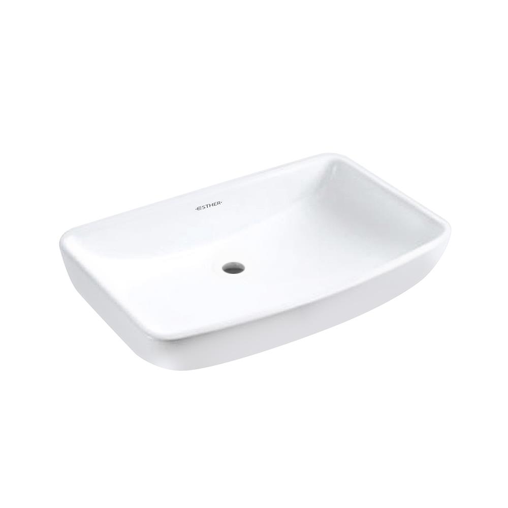 อ่างล้างหน้าวางบนเคาน์เตอร์ ESTHER ECW-02-210-11 สีขาว