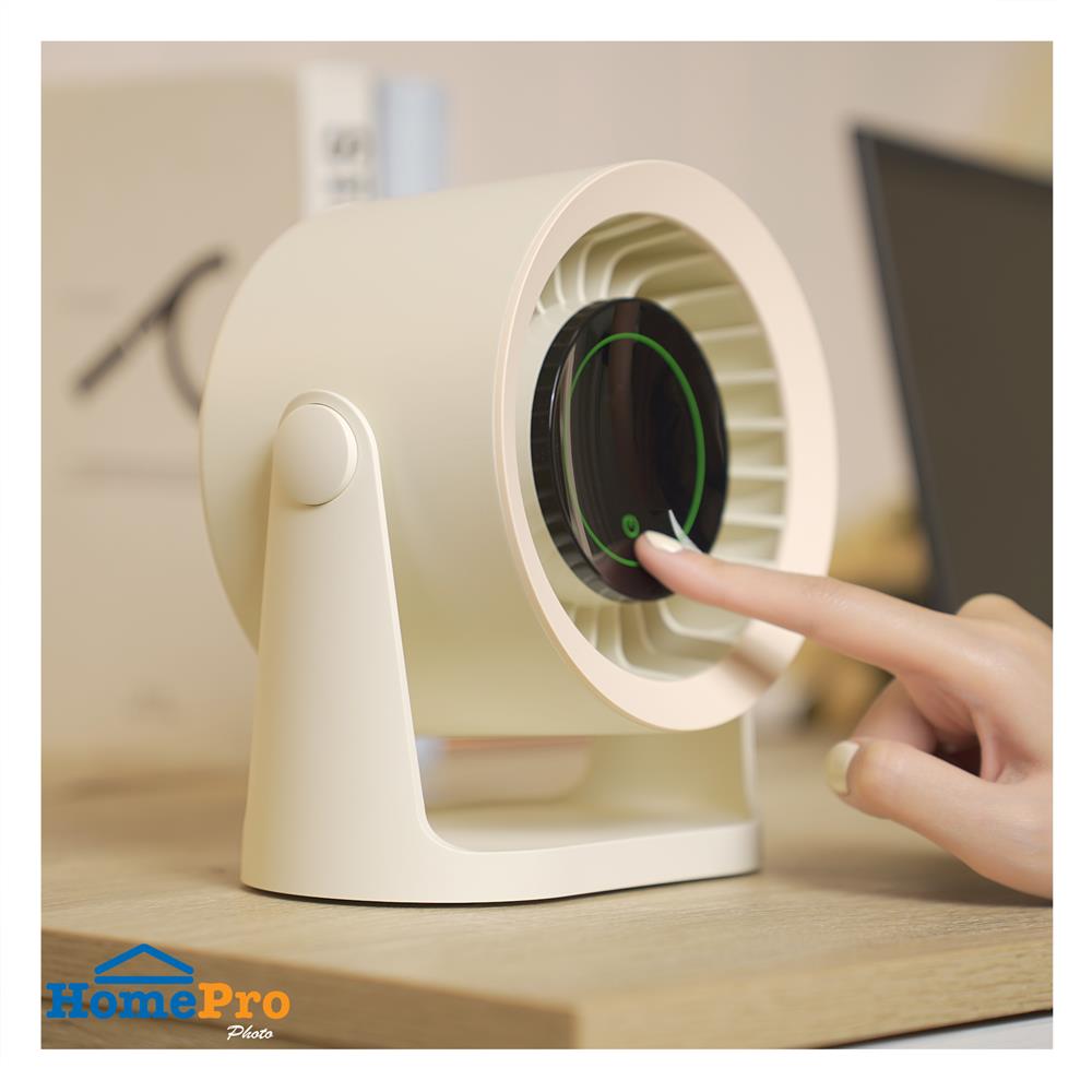 พัดลมพกพา 5 นิ้ว MUXIANG M75 สีครีม