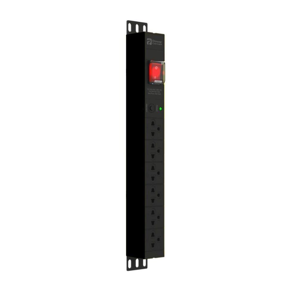 รางปลั๊กไฟ 6 ช่อง 1 สวิตช์ POWERCONNEX PXC5PHTTS-TS06-B 16 แอมป์ 3 ม. สีดำ