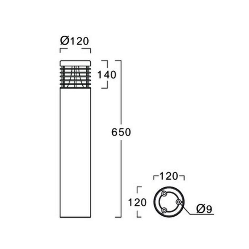 ไฟทางเดิน L&E 9P-00320 สีดำ