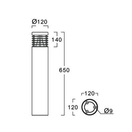ไฟทางเดิน L&E 9P-00320 สีดำ_3