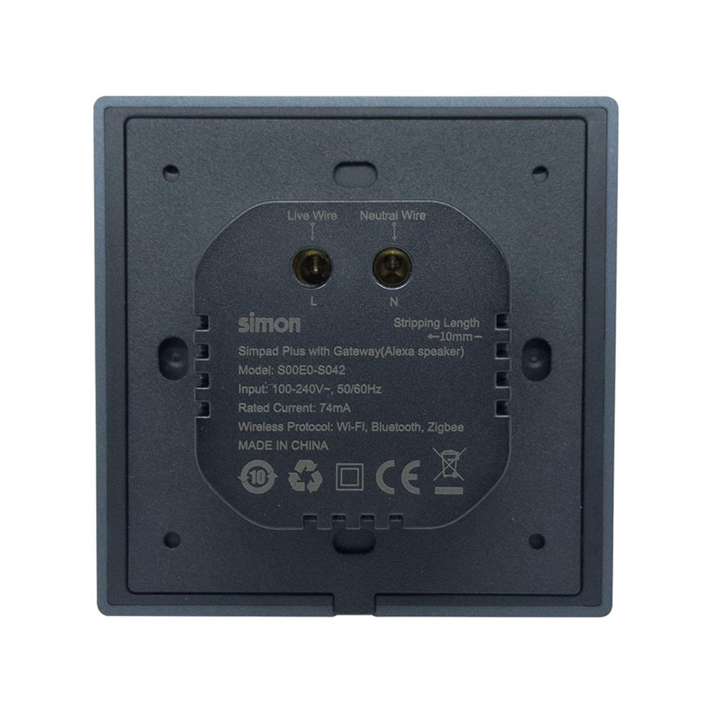 สวิตช์ไฟอัจฉริยะ SIMON SIMI7-SIMPAD-IOT-BL สีดำ