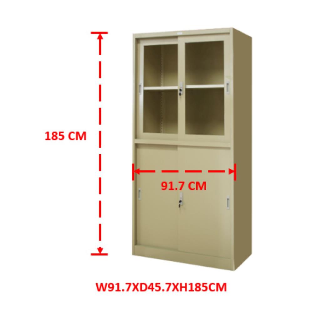 ตู้เหล็กสูงบานผสม WORKSCAPE ZDGO-1886 91.7 ซม. สีครีม