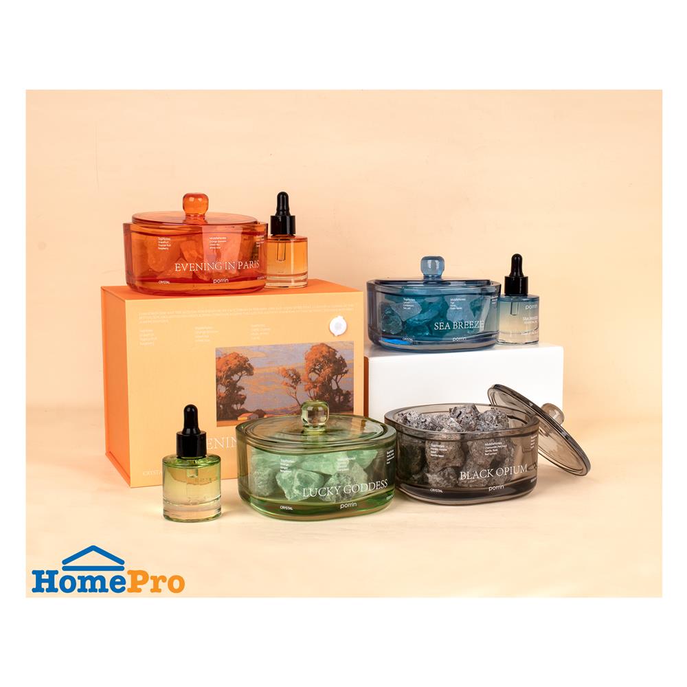 ชุดหินอโรม่าพร้อมน้ำหอม PORRIN 500 กรัม + 30 มล. BLACK OPIUM