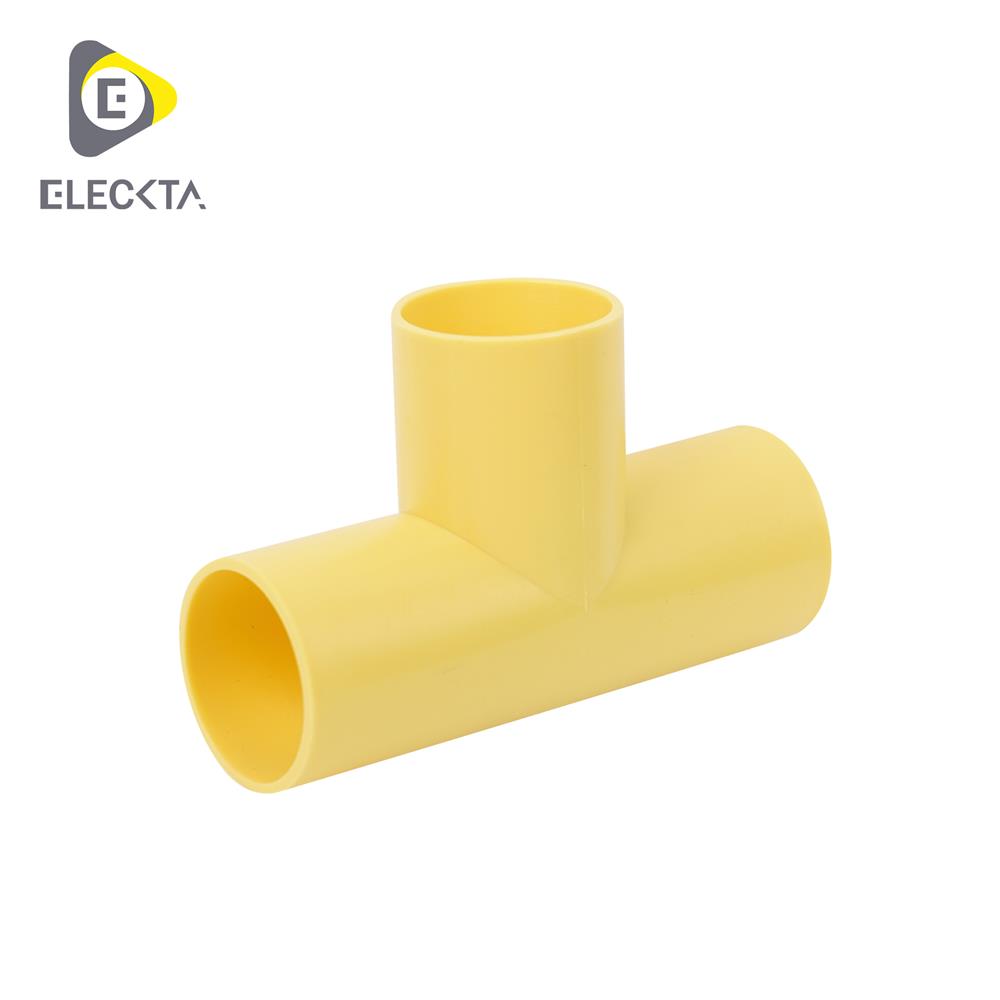 ข้อต่อ 3 ทาง ELECKTA 3/4 นิ้ว สีเหลือง แพ็ก 4 ชิ้น