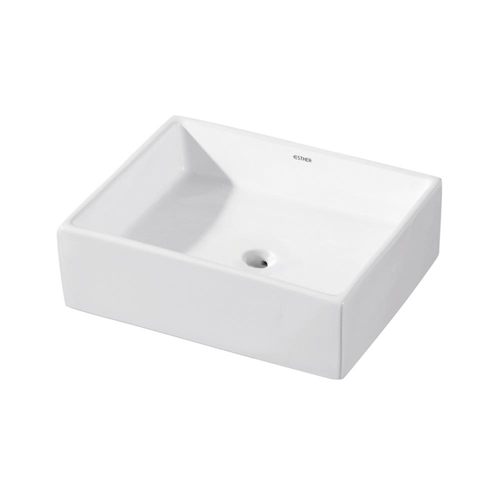 อ่างล้างหน้าวางบนเคาน์เตอร์ ESTHER ECW-03-210-11 สีขาว