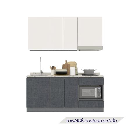 ครัวไม้สำเร็จ SB FURNITURE KUCHE COMP180C-L GREY-TWIST STONE GLOSS 180 ซม._1