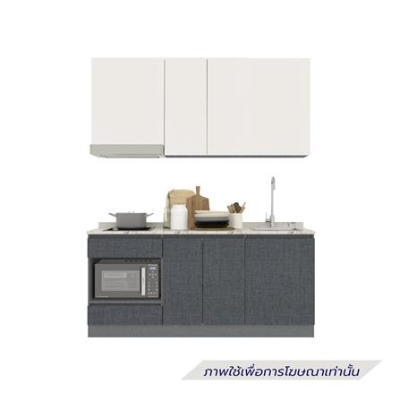 ครัวไม้สำเร็จ SB FURNITURE KUCHE COMP180C-R GREY-TWIST STONE GLOSS 180 ซม._1