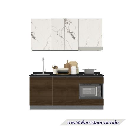 ครัวไม้สำเร็จ SB FURNITURE KUCHE COMP180C-L ITALIAN WALNUT BLACK GLOSS 180 ซม._1