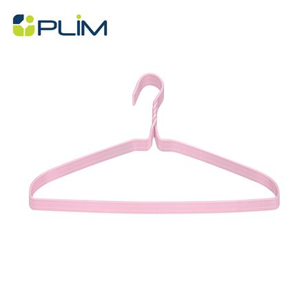 ไม้แขวนเสื้อเคลือบ PLIM CURVE สีชมพู (แพ็ก 10 ชิ้น)_0
