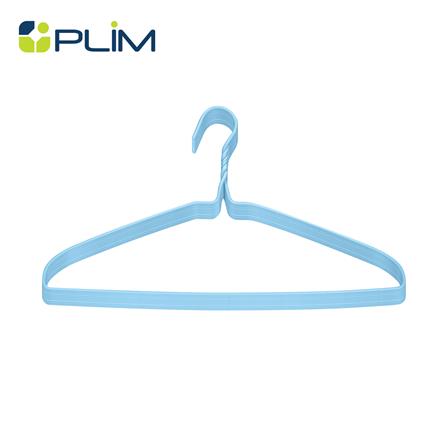 ไม้แขวนเสื้อเคลือบ PLIM CURVE สีฟ้า (แพ็ก 10 ชิ้น)_0