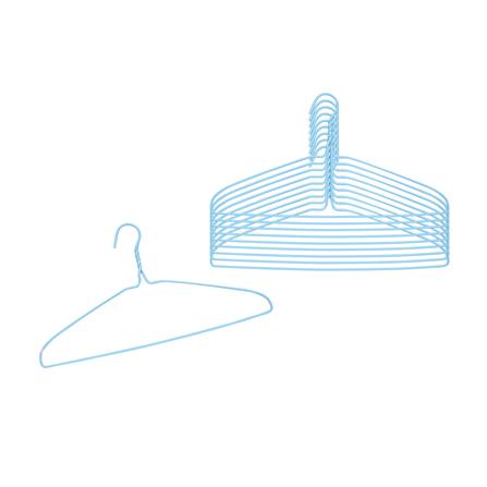 ไม้แขวนเสื้อเคลือบ PLIM CURVE สีฟ้า (แพ็ก 10 ชิ้น)_2