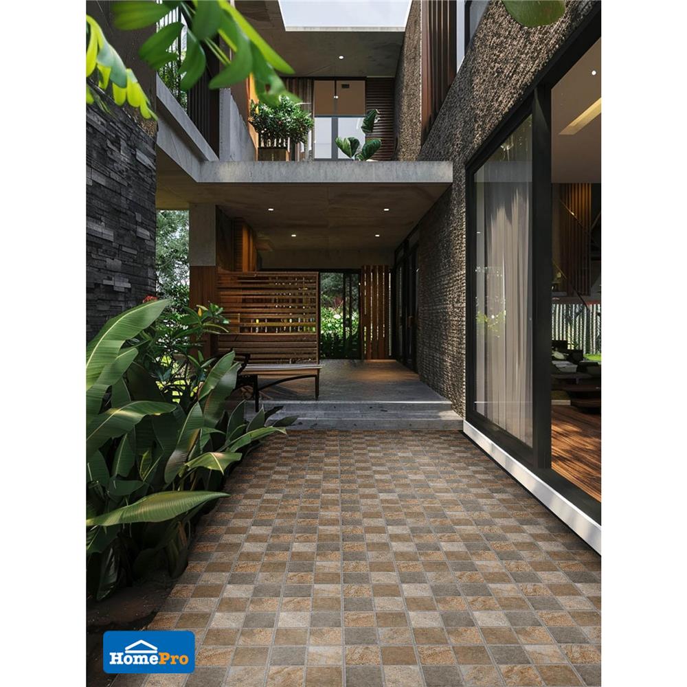 กระเบื้องพื้นพอร์ซเลน  40x40 ซม. TARA โฮเดน น้ำตาล (AF) A 0.96 ตร.ม.