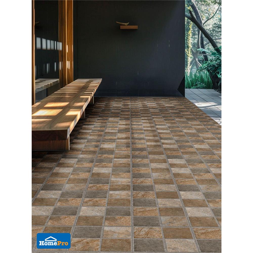 กระเบื้องพื้นพอร์ซเลน  40x40 ซม. TARA โฮเดน น้ำตาล (AF) A 0.96 ตร.ม.