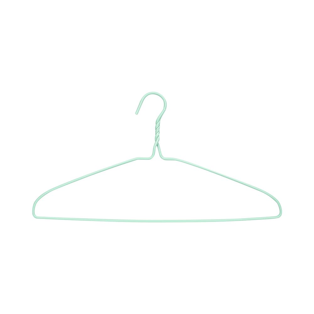 ไม้แขวนเสื้อเคลือบ PLIM CURVE สีเขียว (แพ็ก 10 ชิ้น)