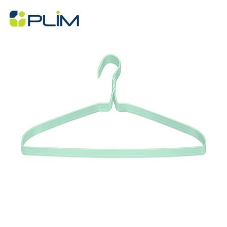 ไม้แขวนเสื้อเคลือบ PLIM CURVE สีเขียว (แพ็ก 10 ชิ้น)_0
