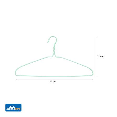 ไม้แขวนเสื้อเคลือบ PLIM CURVE สีเขียว (แพ็ก 10 ชิ้น)_3