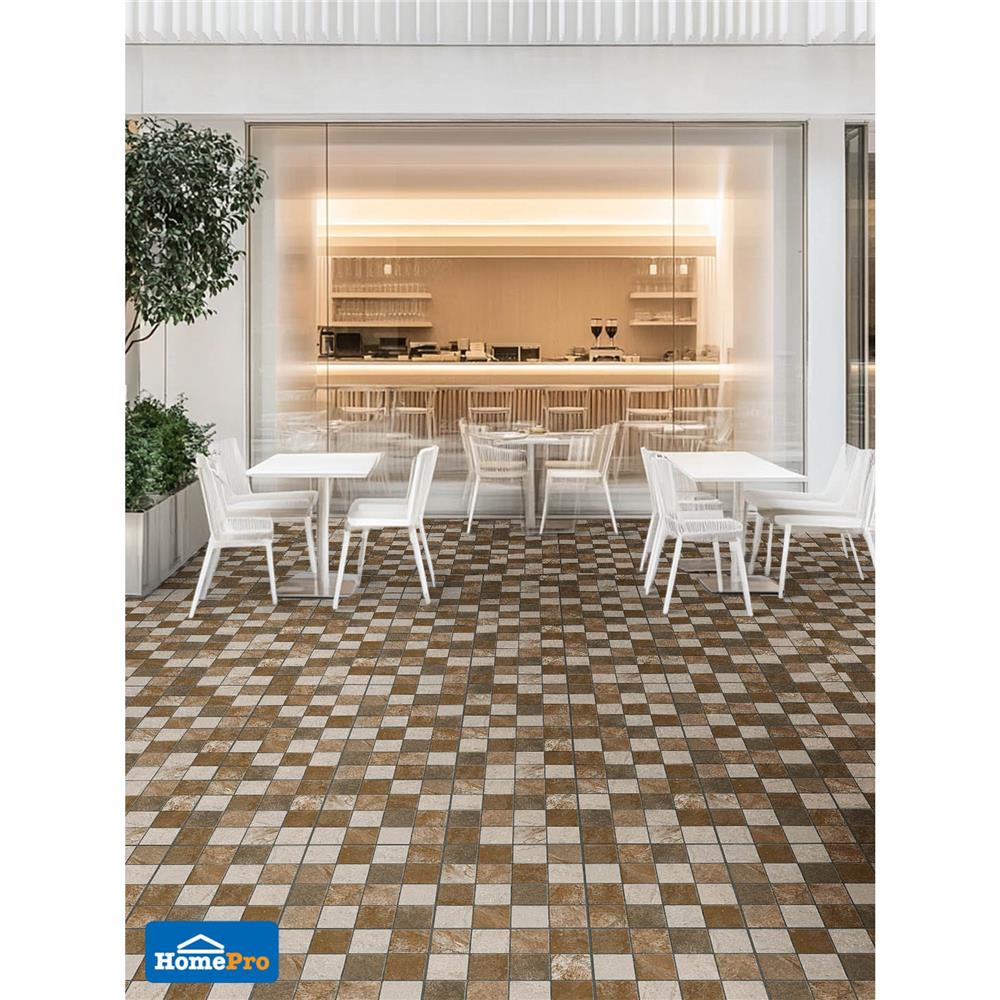 กระเบื้องพื้นพอร์ซเลน  40x40 ซม. TARA ฮาวิลแลนด์ น้ำตาล (AF) A 0.96 ตร.ม.