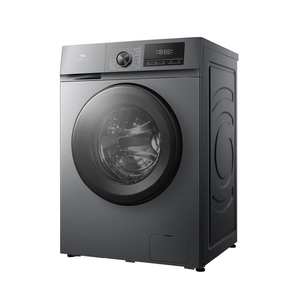 เครื่องซักอบผ้าฝาหน้า TCL WT12EPWDG 12/8 กก. 1400 RPM อินเวอร์เตอร์ สีเทา