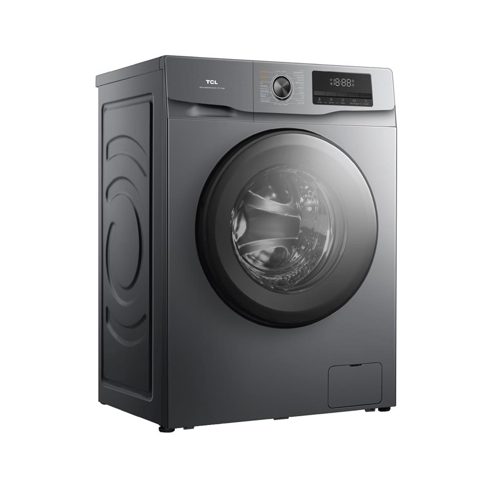 เครื่องซักอบผ้าฝาหน้า TCL WT12EPWDG 12/8 กก. 1400 RPM อินเวอร์เตอร์ สีเทา