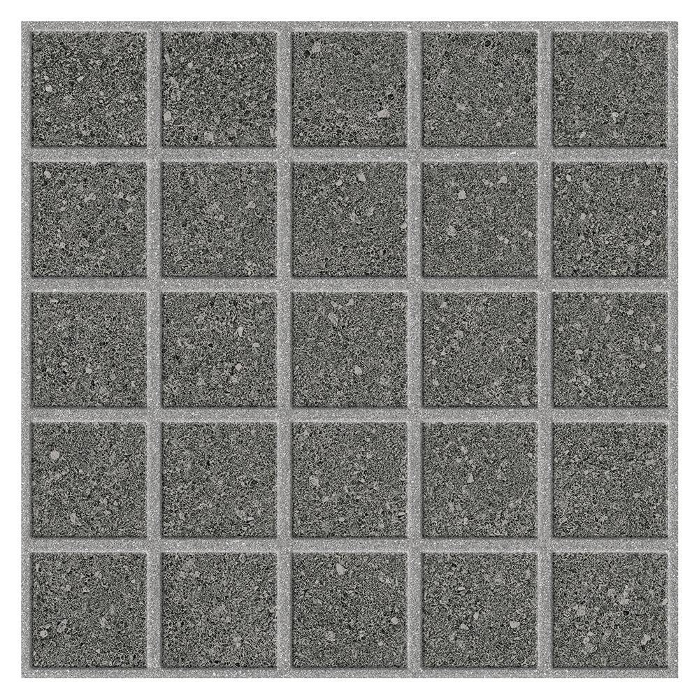 กระเบื้องพื้นพอร์ซเลน  40x40 ซม. TARA โมเว่น เทาเข้ม A 0.96 ตร.ม.