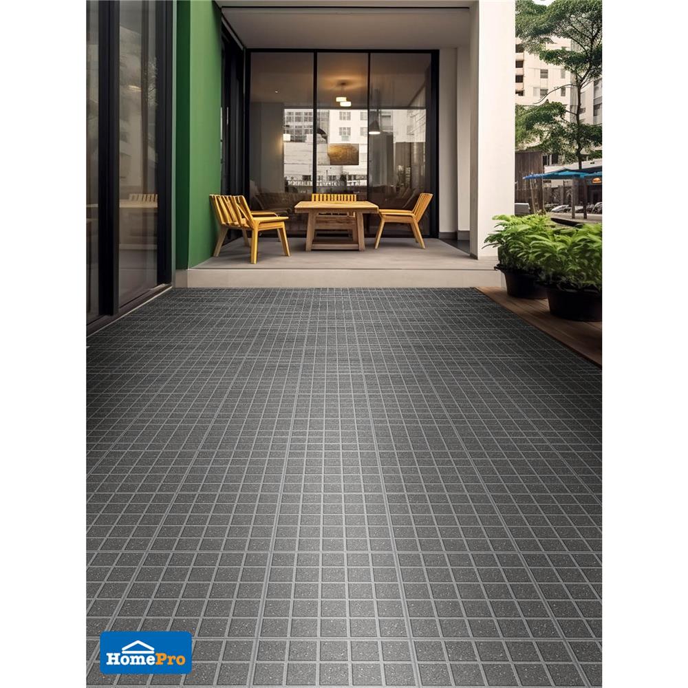 กระเบื้องพื้นพอร์ซเลน  40x40 ซม. TARA โมเว่น เทาอ่อน A 0.96 ตร.ม.