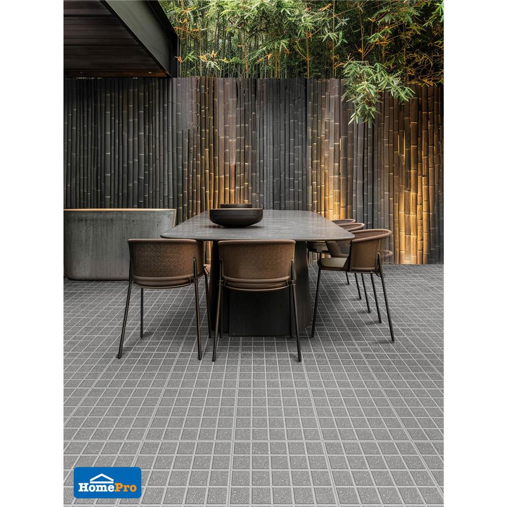 กระเบื้องพื้นพอร์ซเลน  40x40 ซม. TARA โมเว่น เทาอ่อน A 0.96 ตร.ม.