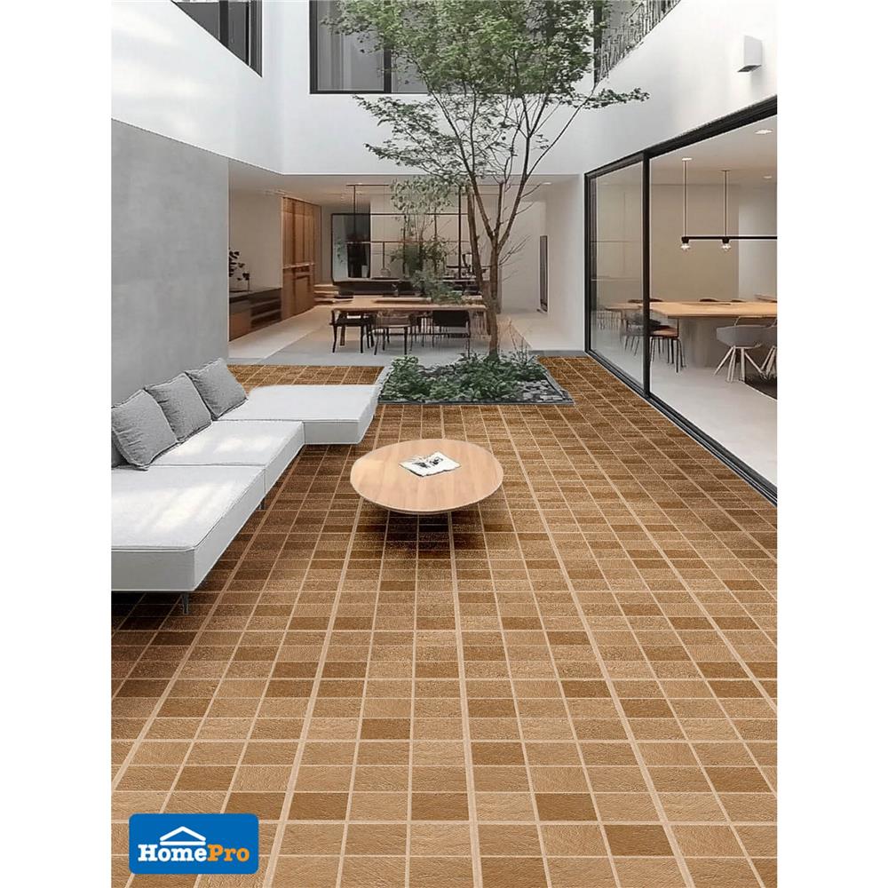กระเบื้องพื้นพอร์ซเลน  40x40 ซม. TARA เวนเจอร์ น้ำตาล A 0.96 ตร.ม.