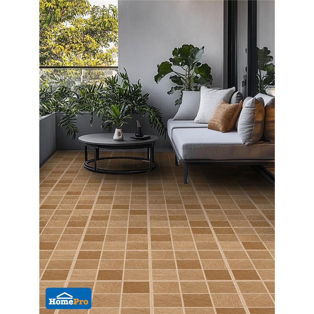 กระเบื้องพื้นพอร์ซเลน  40x40 ซม. TARA เวนเจอร์ น้ำตาล A 0.96 ตร.ม.