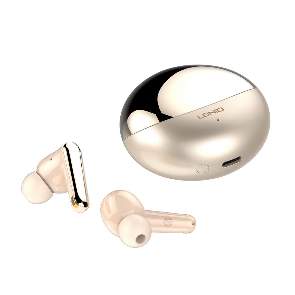 หูฟังบลูทูธ LDNIO T01 สีทอง
