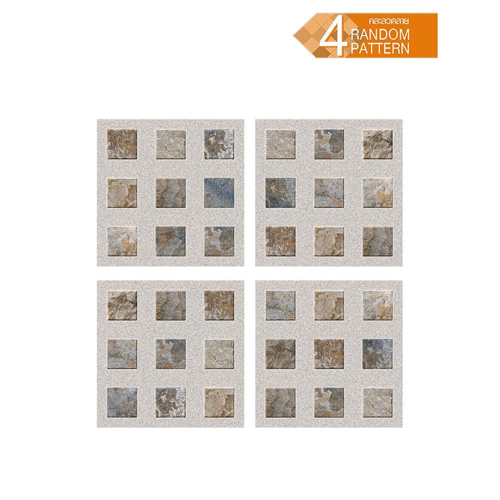 กระเบื้องพื้นพอร์ซเลน  40x40 ซม. TARA อาร์เน่ เทา (AF) A 0.96 ตร.ม.