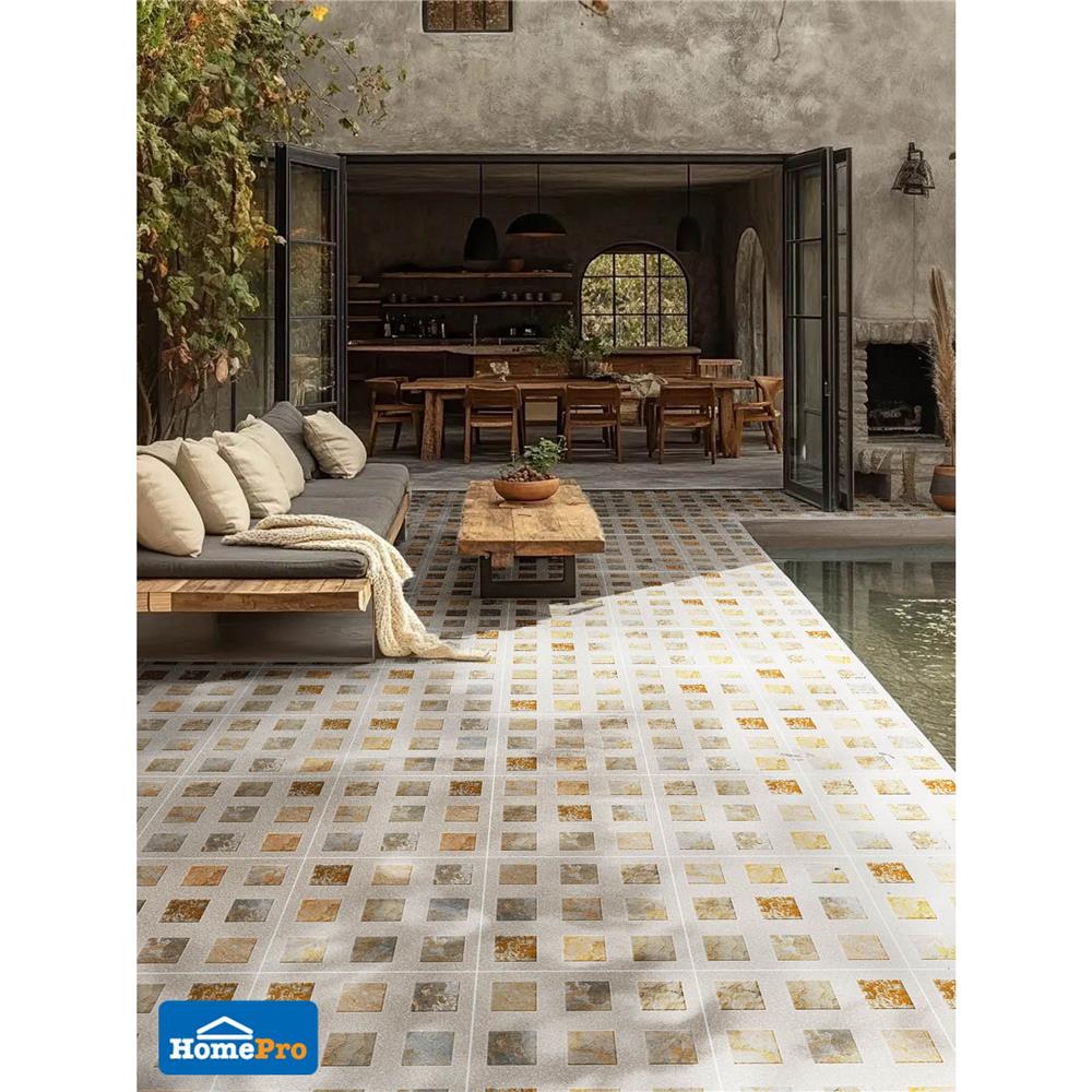 กระเบื้องพื้นพอร์ซเลน  40x40 ซม. TARA อาร์เน่ น้ำตาล (AF) A 0.96 ตร.ม.