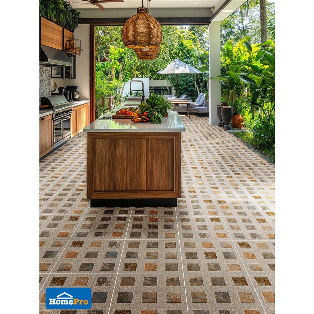 กระเบื้องพื้นพอร์ซเลน  40x40 ซม. TARA อาร์เน่ น้ำตาล (AF) A 0.96 ตร.ม.