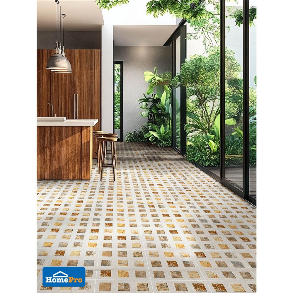 กระเบื้องพื้นพอร์ซเลน  40x40 ซม. TARA อาร์เน่ น้ำตาล (AF) A 0.96 ตร.ม.