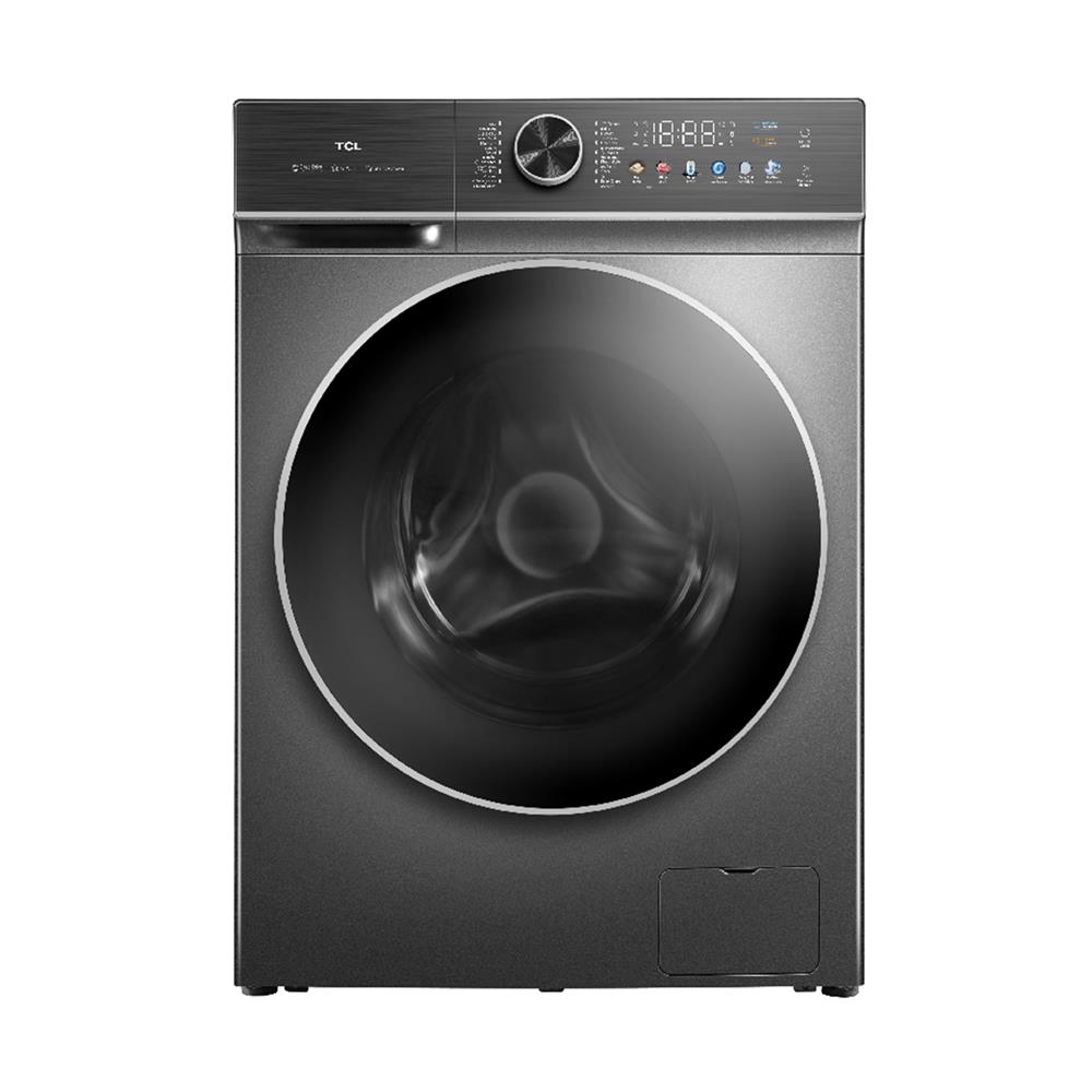 เครื่องซักอบผ้าฝาหน้า TCL WT890PWDS 10/7 กก. 1200 RPM อินเวอร์เตอร์ สีเทา