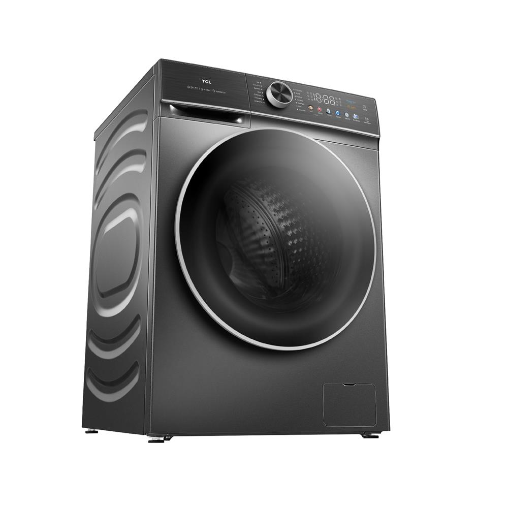 เครื่องซักอบผ้าฝาหน้า TCL WT890PWDS 10/7 กก. 1200 RPM อินเวอร์เตอร์ สีเทา